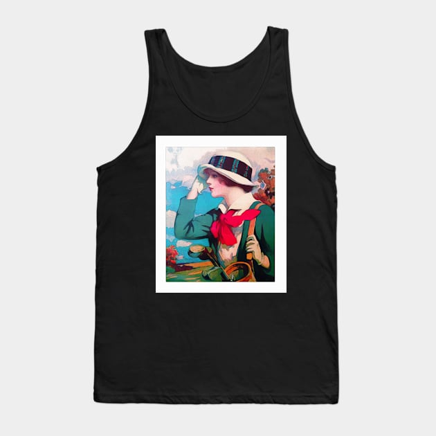 1917 Golf Watercolour Tank Top by ArtShare